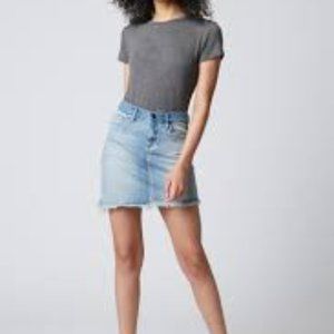 BLANK NYC Slum Lord Rocker Denim Skirt Women’s size 28 Light Blue NEW